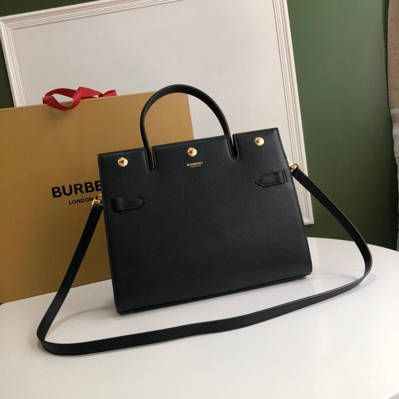 Burberry Handbags 80167881 Full skin lychee grain black
